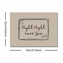 1 pieza Enmarcado/Sin marco Noche Noche Te Amo Cartel de arte de pared vintage Cita romántica de mediados de siglo Impresión en lienzo Decoración minimalista del Día de San Valentín Pintura retro para parejas, dormitorio, sala de estar, dormitorio, decoración del hogar moderna
