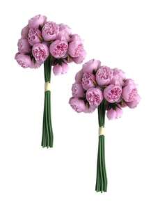 1束/2束仿真牡丹花，人造玫瑰花，27枝仿真牡丹花，适用于家居、婚礼、派对、餐桌装饰、新娘送礼会、生日、毕业典礼等场合