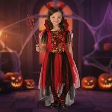 KIWI Magical Devil Costume For Girls, Terrifying And Enchanting Costume With Eye-Catching Devilish Design, Available In Multiple Sizes, Ideal For Halloween, Carnival, And Parties - 彩色 - 查看 1