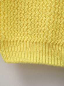 Infant Round Neck Long Sleeve Warm Knit Sweater - Yellow - View 5