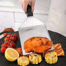 1/3pcs Barbecue Set, Includes Stainless Steel Burger Press Kit, Barbecue Spatula, Cheese Melting Dome, Steak Burger Spatula, Square Cake Transfer Spatula, Pizza Peel, Burger Press For Grilling, Stainless Steel Barbecue Tools, Suitable For Outdoor Cooking - Multicolor - View 5