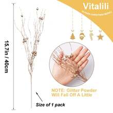 12pcs Sparkling Glitter Christmas Berry Picks - Perfect For DIY Wreaths, Tree Decorations & Holiday Crafts