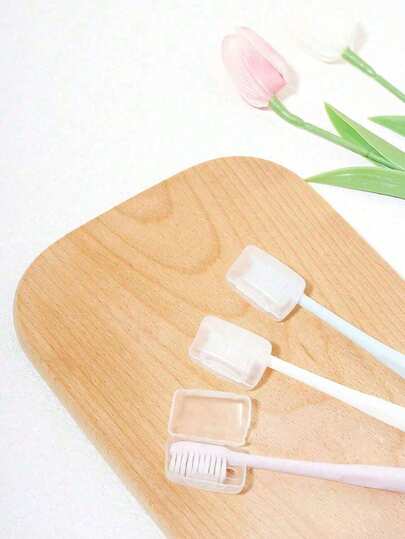 1/2/4/8/10个装便携式透明牙刷头套，柔软保护牙刷，浴室必备，便携式牙刷套收纳盒，便携式牙刷头套，牙刷保护套，卫生护理，户外用品，旅行牙刷头套，旅行徒步露营牙刷头套，适合户外旅行