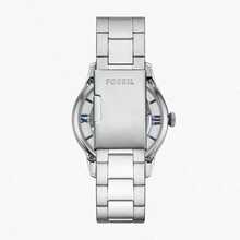 Fossil Men's Automatic Mechanical Stainless Steel Three-Hand Watch Stainless Steel Case/Scratch Resistant Glass ME3260