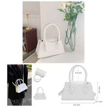 Cute Small Crossbody Purses Women  Tiny Purse Top Handle Bag Satchels Handbag - trắng - Xem 1