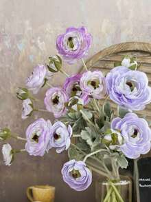 Sztuczna piwonia z 4 kwiatami i 2 pąkami – wysokiej jakości jedwabny materiał, realistyczny dotyk, elegancki wzór kwiatowy – sztuczna dekoracja kwiatowa do domu, bukiety ślubne, centralne elementy stołu jadalnego, zaręczyny, bankiety, randki, rekwizyty fotograficzne, wieńce, tła ślubne – idealne na Walentynki, imprezy i całoroczne dekoracje