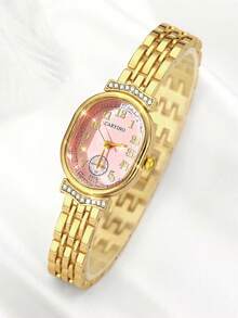 A Gorgeous And Elegant Women's Watch With Gold And Silver Colors, Unique And Exquisite Design, A Fashion Accessory, Suitable For Everyday, Back To School Season, Holiday Gift