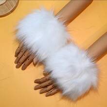 Áo khoác tay ngắn bằng lông nhân tạo dành cho nữ, thời trang để mặc hàng ngày - màu đen - Xem 2