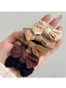 20pcs Mixed Color Bow Hair Scrunchies, Elegant Minimalist Korean Style Hair Ties For Ponytail Decoration, Cute Princess Casual Hair Accessories, Durable & Stretchy Ponytail Holder, Suitable For Daily Wear