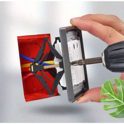 10pcs Box Switch Box Repairman 86mm Black Box Repair Screw Plug Switch Old Socket Box Replacement Fixed Wall Repair Box Support Rod ﻿