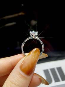 1 Carat Moissanite Diamond Bamboo Knot Ring, 925 Sterling Silver, Elegant & Charming, Engagement Wedding Ring, Romantic Bridal Jewelry Gift For Women Anniversary - Bamboo Moissanite Ring-1ct - View 3