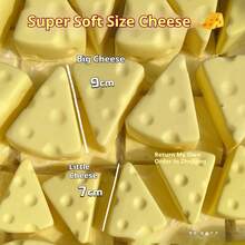 2025 新款奶酪套装 PU 泡沫慢回弹软娃娃减压挤压面包软娃娃 - 生日、节日、圣诞节的完美礼物