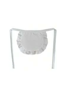 1 Piece Of Japanese-Style Maid Apron With Lace Ruffles, A Cute Kawaii Heart-Shaped Maid Outfit, Perfect For Cosplay Lolita Party Wear, Featuring A Fitted Faux Leather Girdle, And A Super Cute Maid Outfit Set! - Multicolor - View 13