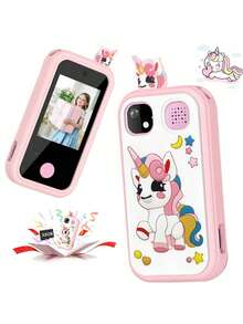 Telefono intelligente per bambini, regali di Natale e compleanno per bambini e bambine di età 3-10 anni, lettore MP3 con doppia fotocamera, telefono touch screen giocattolo educativo per bambini di 3, 4, 5, 6, 7, 8, 9, 10 anni