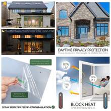 - Pelcula de privacidad para ventana, espejo unidireccional, control de calor, bloqueo, bloqueo, tintado, reflectante esttico, para el hogar, 44.5x 2 metros, plata - Marrón-plata + 17.5 Inch x 6.5 Feet - Ver 1