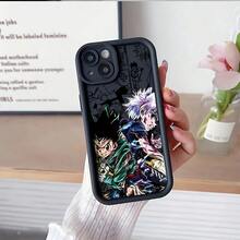 Fashionable New Anime Cartoon Hunter X Huner Phone, Compatible With 16 15 14 13 12 11 Pro XXR XXSMAX 8 Plus - Shockproof Soft TPU Back Cover, Animal Phone, Phone, Daily Phone Cover, Shockproof Back Cover, TPU Phone Cover, Animal Print, Anime Cartoon Design, Flexible Shockproof Build, Durable Back Cover, Anime Fans, Collector Community, Everyday Phone17 17promax - 黑色 - 查看 4