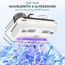 5合1无线床垫吸尘器，采用紫外线和超声波技术，10000PA吸力，低噪音，适用于清洁灰尘、宠物毛发等。 - 彩色 - 查看 3