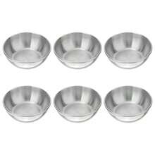 Operitacx 6Pcs Stainless Steel Metal Bowl Steel Plates Mini Stainless Steel Bowls Sauce Dishes Round - Asshown - View 1