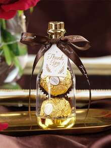 创意透明香槟瓶造型糖果盒带礼盒结婚喜糖盒 - 彩色 - 查看 6