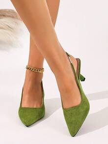 Sandalias de tacón de gatito para mujer, elegantes tacones altos con correa de tobillo, adecuados para todas las estaciones