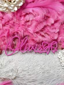 Custom Neon Signs, Neon Sign Customizable For Wall Decor, Personalized Neon Sign For Wedding, Birthday Party, Bedroom, Bar, Salon, Business Shop, Name Logo, Led Sign, Halloween, Christmas Gifts, Romantic Home Decor, Perfect For Wall Decor, Festival, Party, Thanksgiving, Bedroom, Women, Girl, Birthday, Game Room & More - Hot Pink - View 3