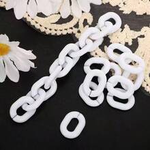 50 قطعة من وصلات السلسلة البلاستيكية بشكل قلب ودائرة مفتوحة لصنع المجوهرات DIY وإكسسوارات الهاتف، مناسبة كهدية لصديق