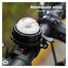Aluminum Alloy Compass Bicycle Bell For Handlebars, Loud And Clear Sound, 22.2mm Bicycle Horn For Cyclists | Men's Mountain Bike Accessories | Loud Horn Bicycle Accessories - Multicolor - View 3