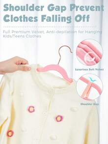 Blauesmeer 60 Pack Velvet Hangers, Premium Kids Hangers For Closet, Ultra-Thin, Cute, Non-Slip, Small Felt Hanger, 14 Inch, For Children's Clothes, Blush Pink - Màu Hồng baby - Xem 7