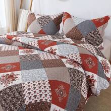 Twin Quilt Bedding Set - Lightweight Bedspreads, 2-Piece Microfiber Reversible Coverlets, Retro Bed Cover, Twin Size All Season Quilts - Grey - 莧菜紅 - 查看 3