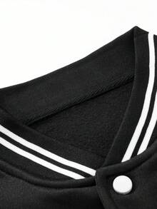 Chaqueta de béisbol de manga larga con bloques de color para hombres, abrigo bomber deportivo casual para otoño/invierno