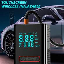 150PSI快速轮胎充气泵，汽车维修工具，夜间照明，户外救援设备，适用于所有车辆轮胎类型 - 彩色 - 查看 8