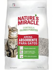 Nature's Miracle - para Gato - Absorbente - 2 Kg - Rápida Absorción - Sin Fragancia - Fácil de Limpiar - Controla los Olores Fuertes - 99% Libre de Polvo - Liviana - 1 - Ver 1