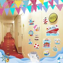 Fall Cruise Door Magnet - 16 Pcs Halloween Large Ship Decorations Funny Mailbox Covers Magnetic Cute Blue Pumpkin Cabin Anchor Stateroom Stickers Decals For Fridge Refrigerator Party Decor - Sinh nhật - 12 chiếc - Xem 5