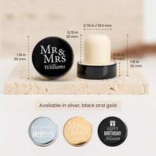 10pcs 50pcs 100pcs Custom Engraved Wine Bottle Stopper, Wine Gifts For Women, Wine Stopper Birthday Gift, Personalized Wedding Guest Party Favors For Invites - Stainless Steel Bottle Stoppers - View 4