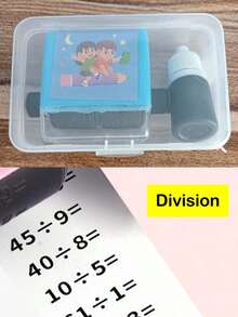 1 Set di timbri riutilizzabili per matematica, design compatto per addizione, sottrazione, moltiplicazione e divisione - Multicolore - Visualizzare 15