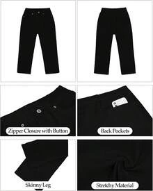 Vetinee High Waisted Skinny Slim Fit Capri Jeanshalloween - Màu xanh đậm cổ điển - Xem 10
