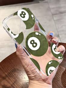 1pc Unique Lawn Billiard Graphic Transparent TPU Shock-Absorbing Anti-Fall Anti-Fingerprint Phone Case, Compatible With IPhone 17/17Pro/16/16Pro/16Plus/15/15ProMax/15Pro/11/12/13/14ProMax/11Pro/11ProMax/12Pro/12ProMax/13Pro/13ProMax/14Pro/14ProMax, Soft Shell, Creative Premium Design - Multicolor - View 3