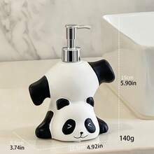 1个熊猫树脂皂液器 - 可爱的熊猫造型，独立式浴室台面装饰，手动按压泵，适用于洗手液或乳液，无需用电，浴室皂液瓶，光滑亮泽的熊猫奢华洗手液瓶，沐浴露空瓶，可重复灌装的按压瓶，浴室配件，厨房用品，厨房配件，厨房工具 - 彩色 - 查看 9