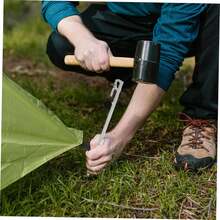 2/8支装加厚帐篷地钉，多功能户外地钉，适用于露营帐篷、天篷、防水织物地面固定，适用于大风天气，易于使用和操作。 - 彩色 - 查看 10