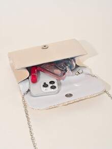 REMANLAND Exquisite And Simple Women's Party Bag, Apricot Striped Pleated Evening Handbag, Suitable For Women's Party, Wedding, Dinner, Banquet Evening Bag, Suitable For Party Girls, Ladies, Suitable For Women To Attend Parties, Weddings, Dances, Dinner/Banquets, Is The Best Gift For Women