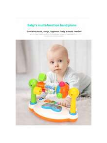 1 件儿童互动音乐键盘玩具，带灯光功能 - 带节奏游戏和歌曲的教育钢琴 - 适合早期发展学习 - 教育玩具钢琴 - 亲子互动玩具、生日礼物、节日礼物、礼品、玩具