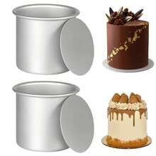 Aluminum Alloy Cake Mold With Removable Bottom And A Circular Raised Design – Perfect For Making Cheesecakes, Tartlets, And More – Easy To Remove From The Mold, Even Heat Distribution, Dishwasher And Oven . - Nhiều màu - Xem 2