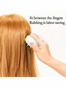 1PC Scalp Massage Brush, Wheat Straw Hair Washing Tool, Silicon Hair Brush, Massage & Cleansing Scalp Brush, Scalp Exfoliating Scrub, Dandruff Removal Tool, Suitable For Both Men And Women