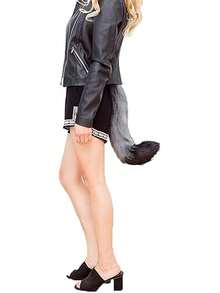 人造毛皮狐狸/狼尾巴，动物狗毛尾巴配饰，适用于万圣节派对角色扮演