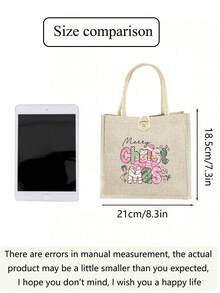 Geantă tote cu model de Crăciun Fericit, geantă tote reutilizabilă pentru femei cu imprimeu, geantă de școală și cumpărături cu mâner dublu, geantă de umăr cu capacitate mare, geantă tote casual, geantă de depozitare de Crăciun, geantă de cumpărături decorată cu nasturi, mâner dublu, geantă tote, reutilizabilă, potrivită pentru nuntă, ziua de naștere, plajă, festival, cadou pentru prieteni și cele mai bune prietene, cadou pentru profesori, alegerea perfectă pentru vacanță și festival