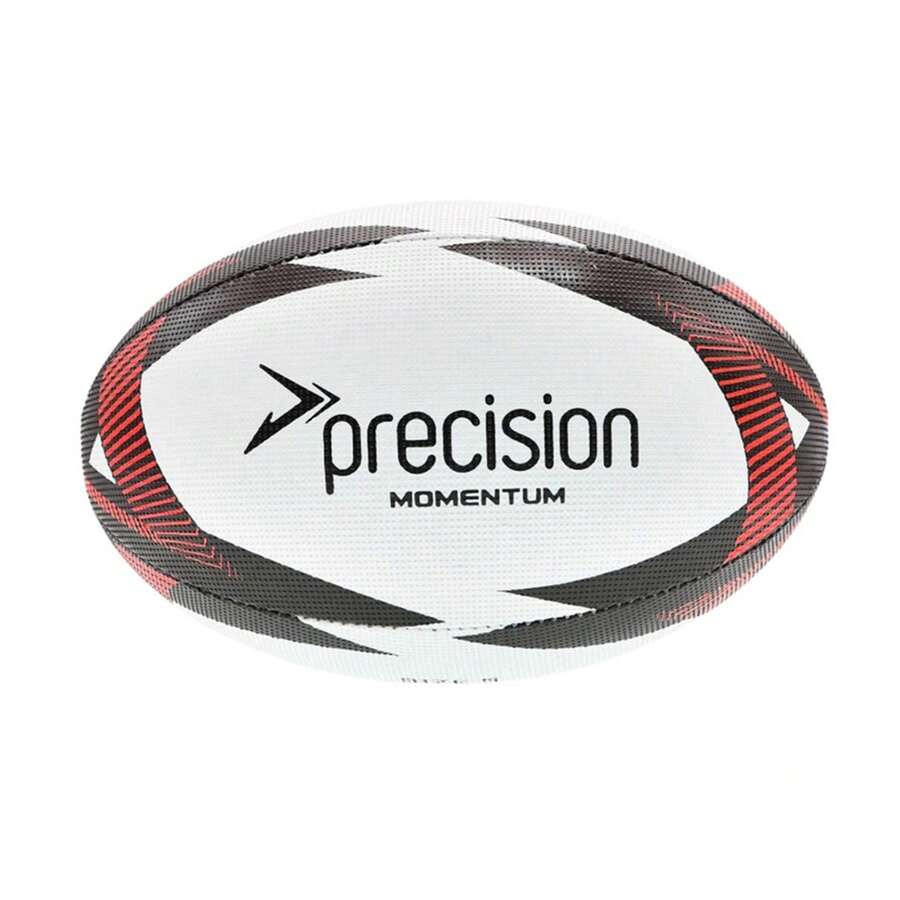 Precision Momentum Rugby Training Ball (White/Black/Red) - 100% Mixed - (RD3737) - Multicolor - View 1