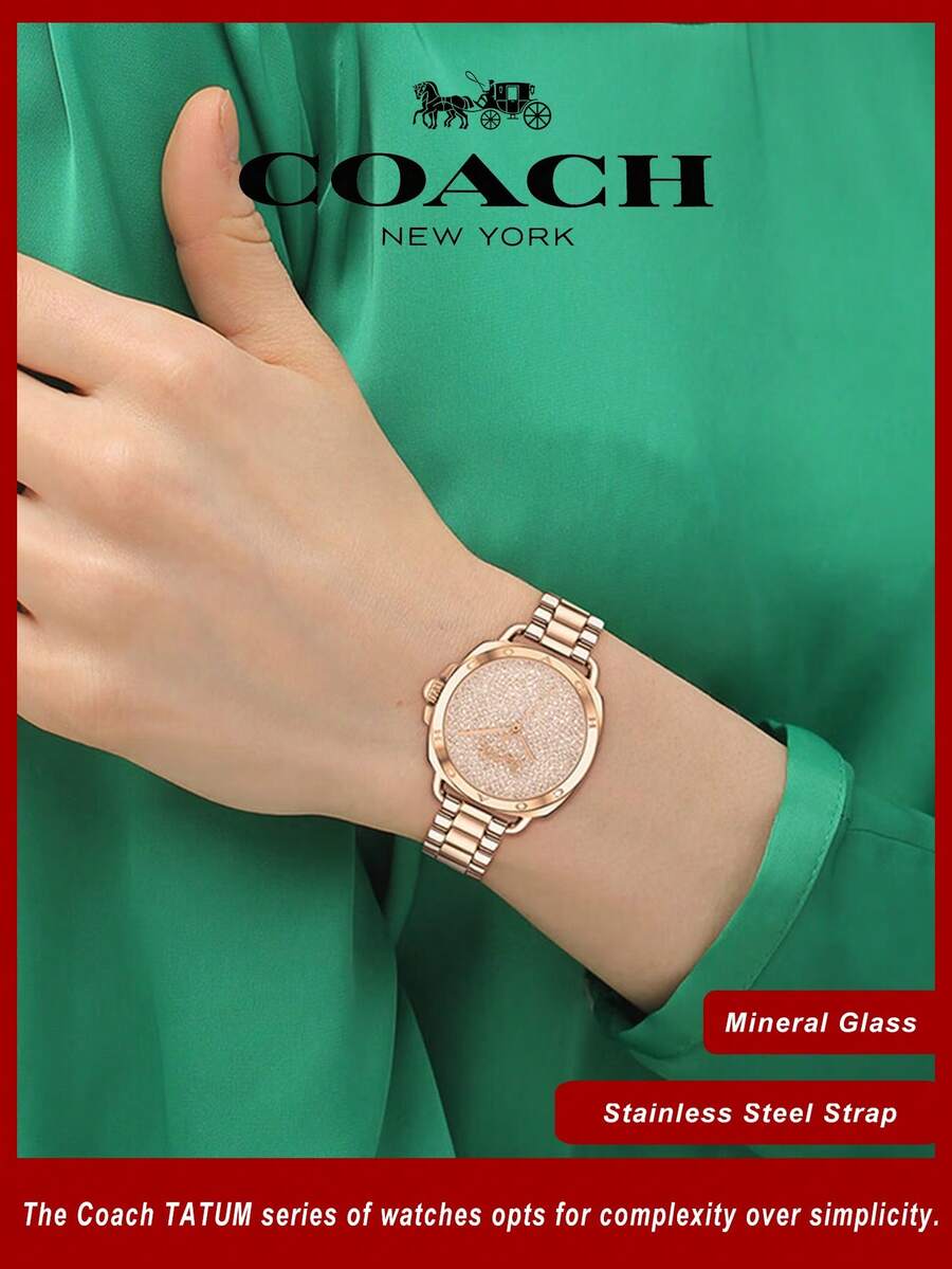 Coach Đồng hồ nữ mặt vàng hồng Tatum - Hoa hồng vàng - Xem 1