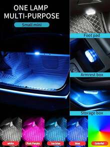 130mAh Luz LED brillante recargable por USB, tira LED inalámbrica mini con control remoto, luz de colisión para automóvil, dron, motocicleta, bicicleta - A - Ver 8