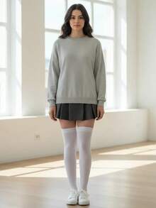 Don Calcetin Women Over The Knee Socks - White - View 4