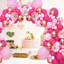 109Pcs Pink & Rose Gold Balloon Kit, Create Romantic Party Vibe In Seconds, Perfect For Birthdays, Baby Showers,Christmas, Bachelorette Parties, Bridal Showers, Girl Themed Events, Anniversaries Festive Celebrations